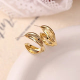 Matte Gold Geometric Ear Studs My Store  13.94