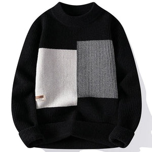 Men's Contrast Panel Knit Sweater – Perfect for Autumn and Winter My Store 