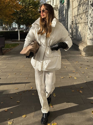 Slim-Fit Cottonpadded Drawstring Waisttight Jacket MRC STORE 