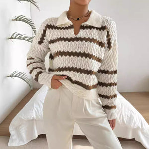 Classic Striped Loose Casual Sweater MRC STORE 