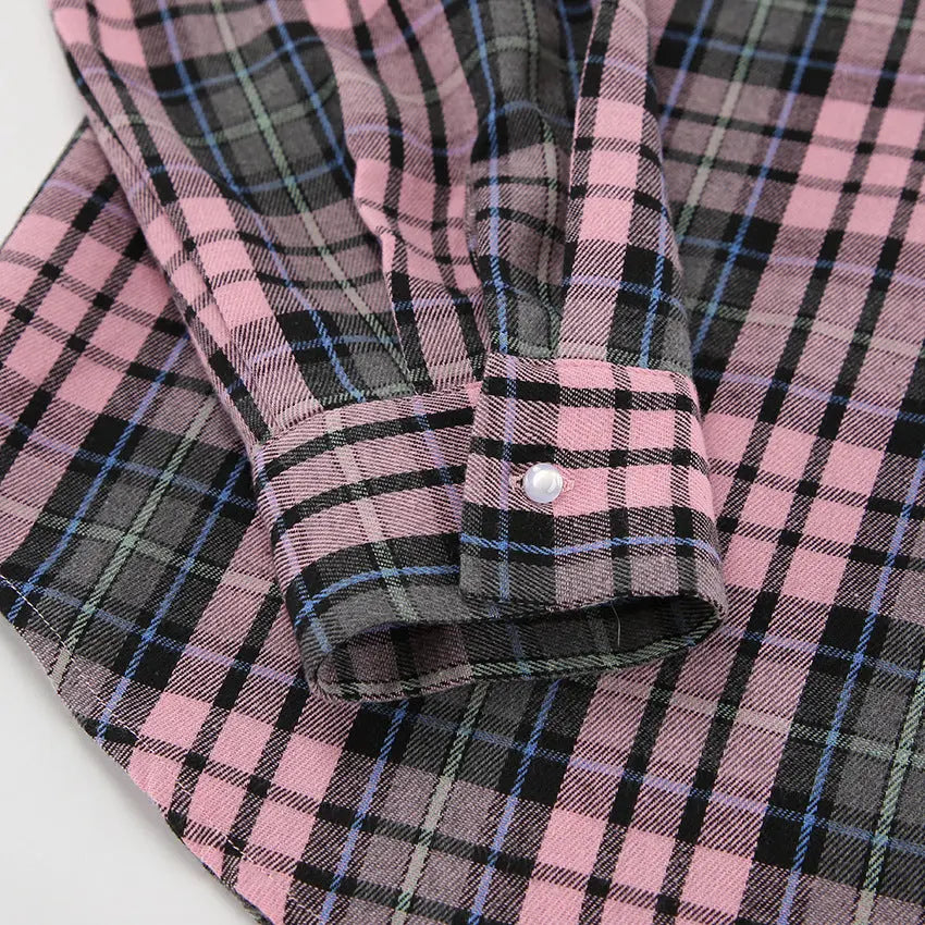 Plaid Loose Shirt My Store 