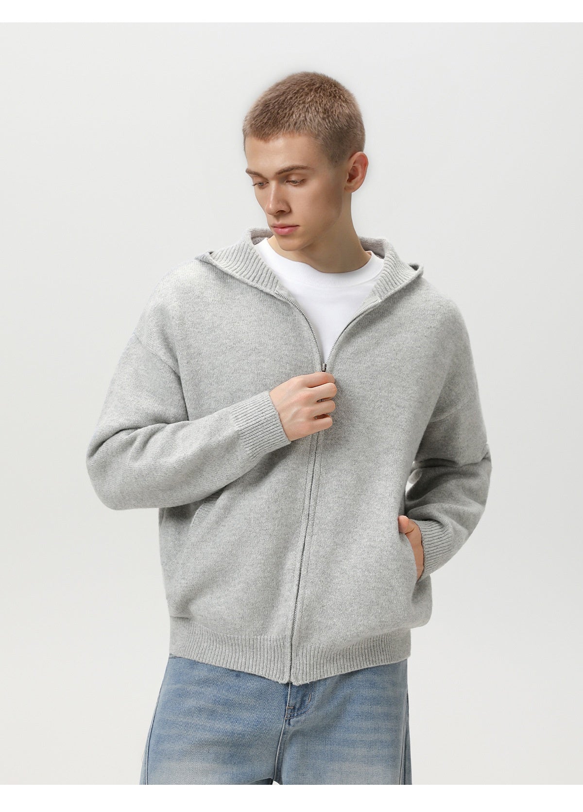 Faux Deer Velvet Retro Knit Hoodie MRC STORE 