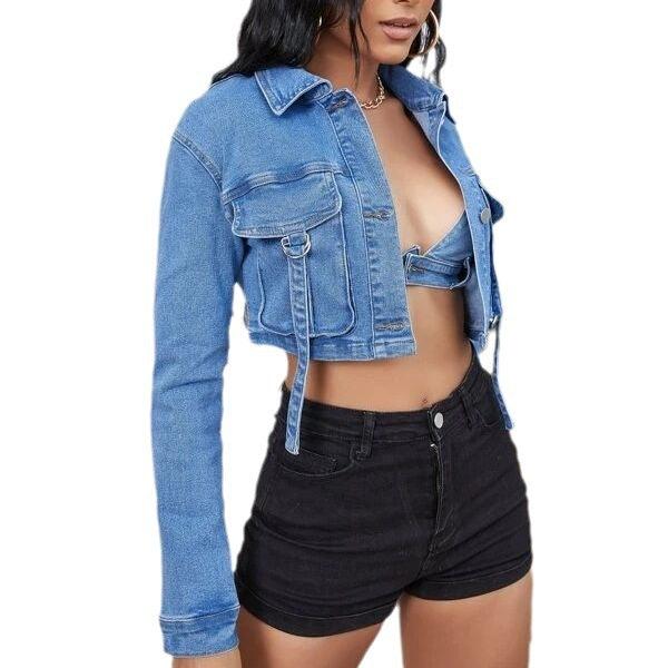 Casual Washed Denim Short Jacket My Store 