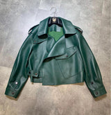 Elegant Women's Genuine Leather Jacket - Sheepskin Short Coat for Stylish Commutes My Store  75.26