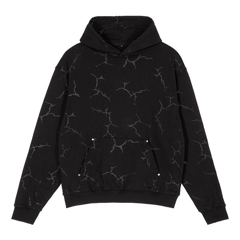 Rivet Lightning Pattern Hoodies My Store 