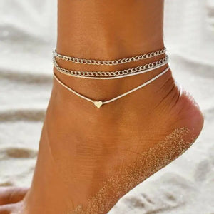 Retro Heart Charm Anklet My Store 