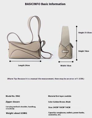 Versatile Fashion Shoulder Oblique Pillow Bag My Store 