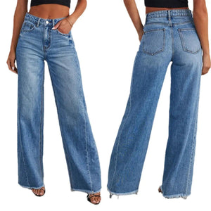 Loose Wide leg Denim Jeans - MRC STORE