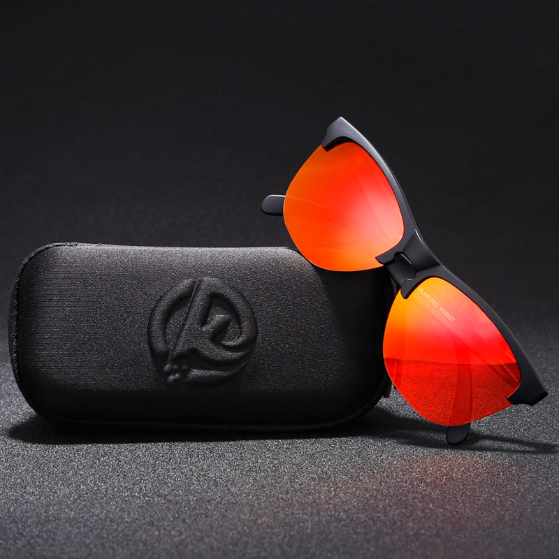 Men’s TR90 Half-Frame Polarized Sunglasses - UV400 Protection