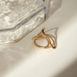 Retro 18K Gold Adjustable Ring My Store 