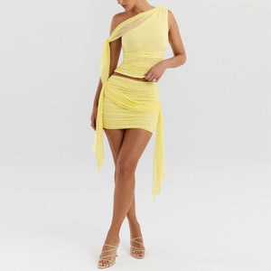 Women’s Slim Fit Skirt - Mesh Stitching Suit My Store 