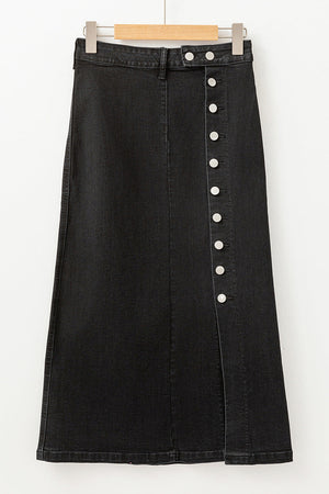 Women’s Midi Dress - Button Slit Denim Style My Store 