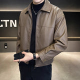 Men's Retro Leather Motorcycle Coat MRC Store 
