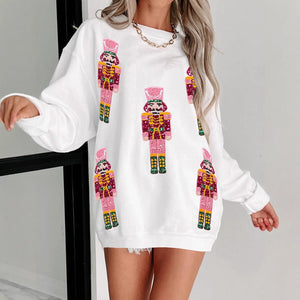 Christmas Sequin Anime Round Neck Sweatshirt MRC Store 