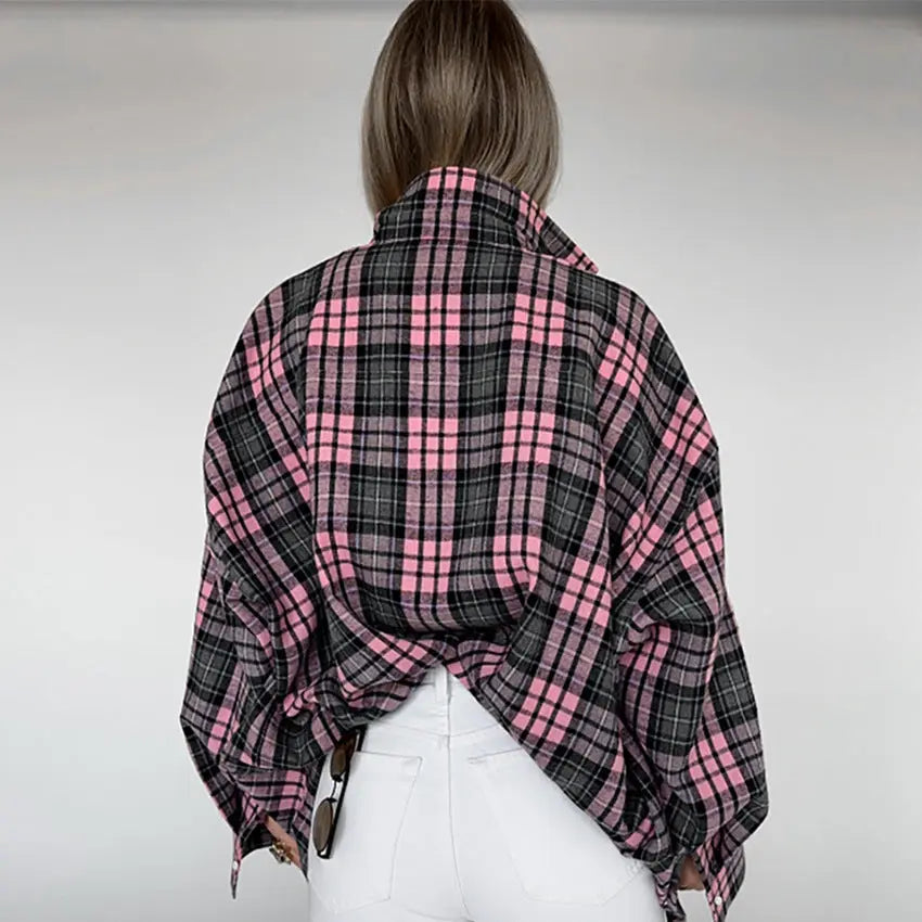 Plaid Loose Shirt My Store 