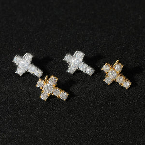 Hip Hop Cross S925 Silver Earrings My Store 