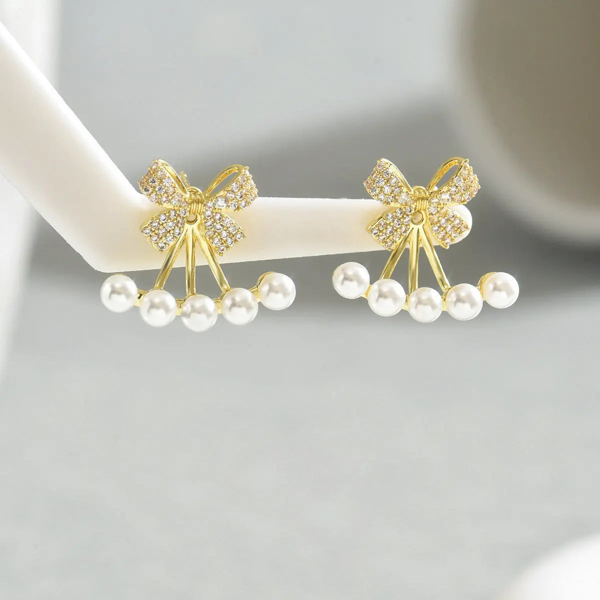 Simple Zircon Bow Earrings My Store 