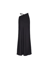 Solid Color Hollow-Out Bodycon Skirt Maxi Skirt – Elegant Polyester Long Skirt for Sophisticated Commute