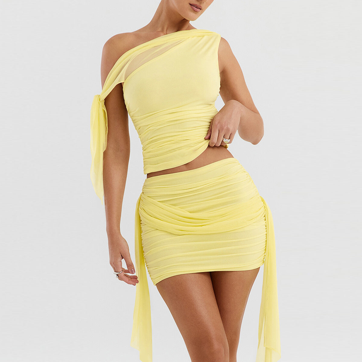 Women’s Slim Fit Skirt - Mesh Stitching Suit My Store 