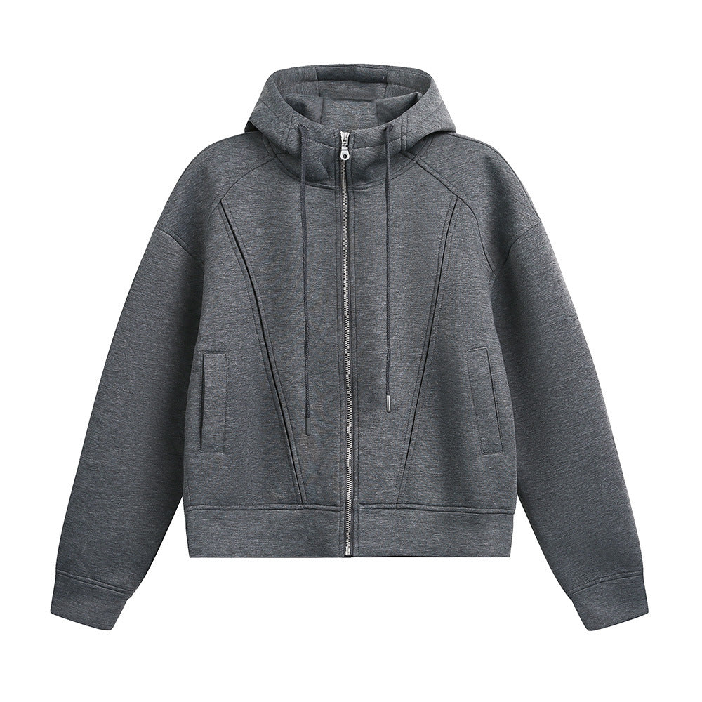 Deconstructed Spliced Hooded Cardigan Sweater - MRCSTORE