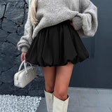 High-Waisted Anti-Peek A-Line Midi Skirt - MRCSTORE