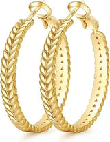 Fashion Wheat Ring Silver Earrings My Store  14.37