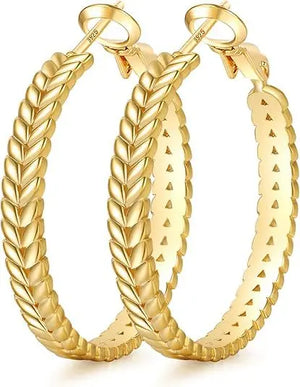 Fashion Wheat Ring Silver Earrings My Store  14.37