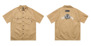 Men’s Plus Size Shirt - Embroidered Work Loose My Store  42.61