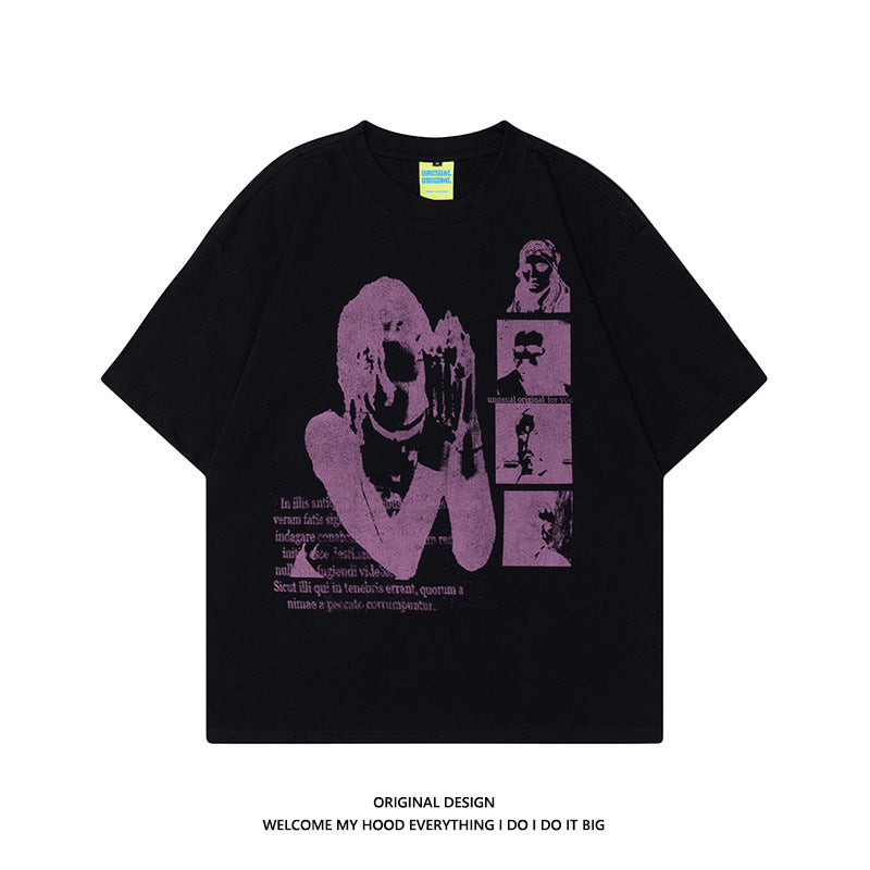 Men’s Graffiti T-Shirt - Distressed Loose Summer Top My Store  29.84