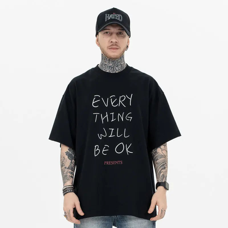 Every Thing Will  Be Ok Casual print T-shirt My Store 