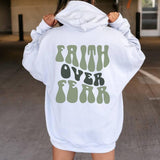 Faith Over Fear Women's Printed Hoodie My Store  28.66