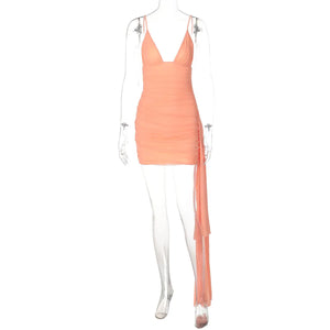 Elegant Coral Dress My Store 