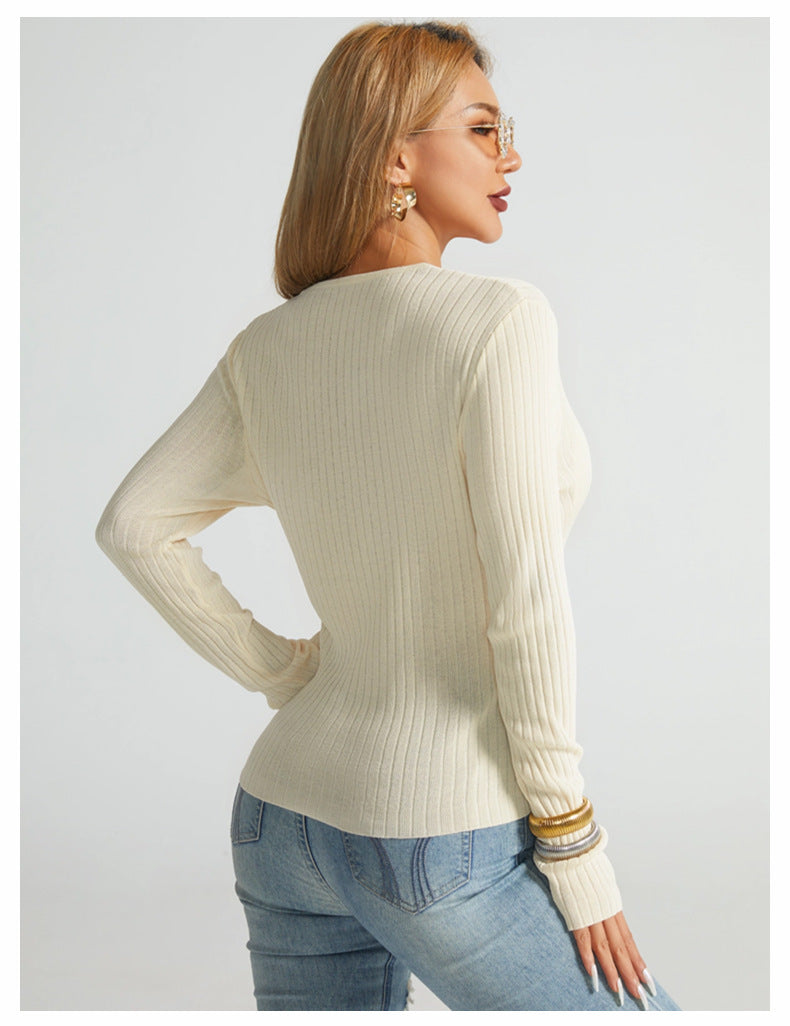 women's sweater Irregular Cross – Chic Pullover Top for a Fashion-Forward Look