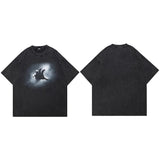 Men’s Oversized T-Shirt - Hip Hop Washed Black"