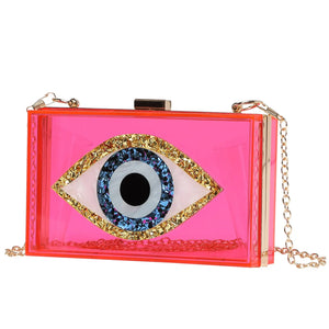 o shape chain Marbling pearl white evil eye Acrylic Purse Box Clutch Luxury Handbags Women Bga Designer Messenger Summer Acrylic My Store  29.45