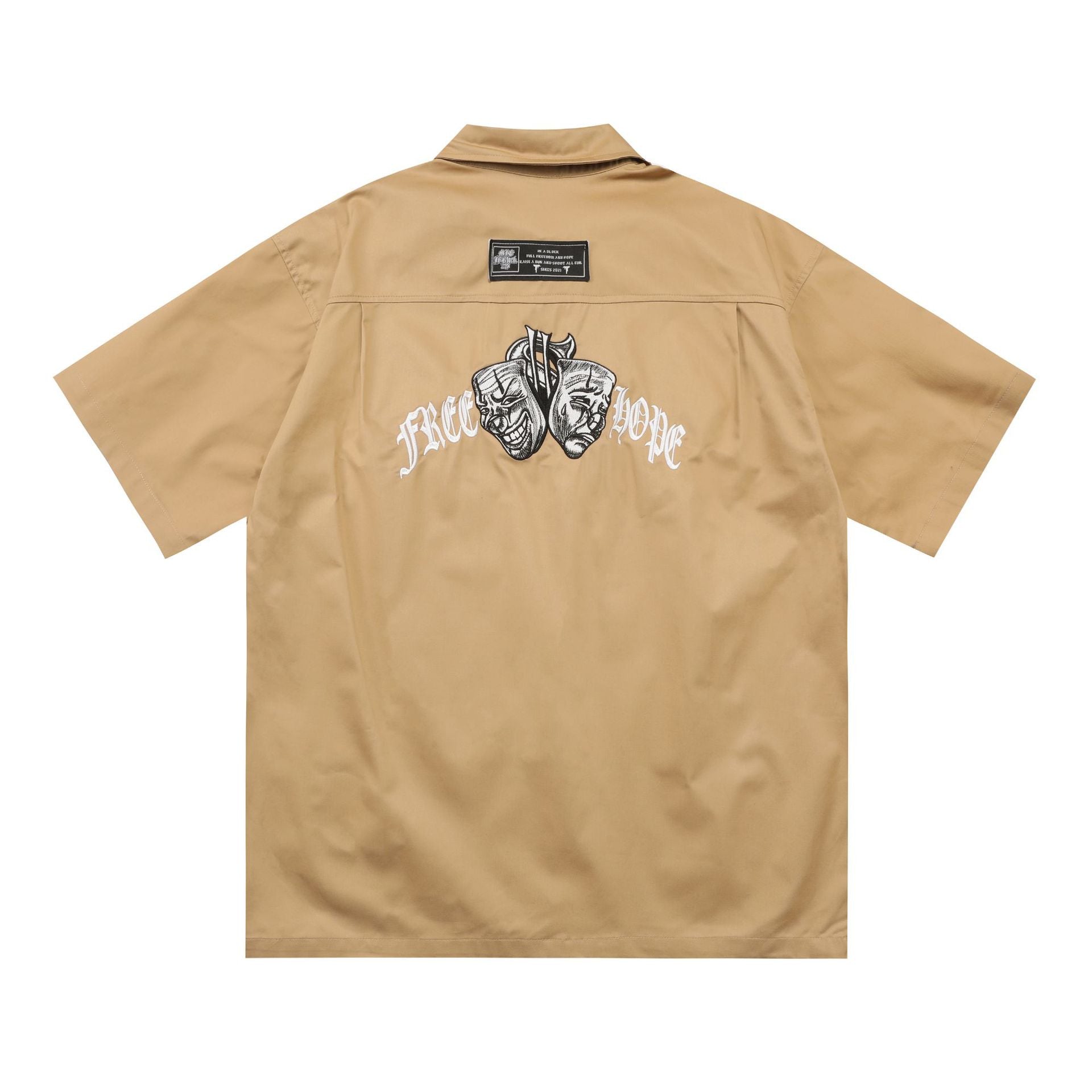 Men’s Plus Size Shirt - Embroidered Work Loose My Store 