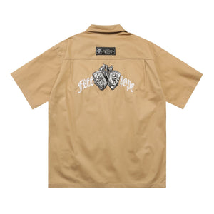 Men’s Plus Size Shirt - Embroidered Work Loose My Store 