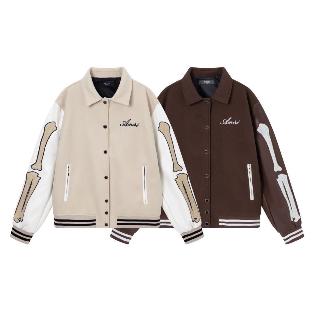 Men’s Woolen Jacket - Bone Embroidered Style My Store 