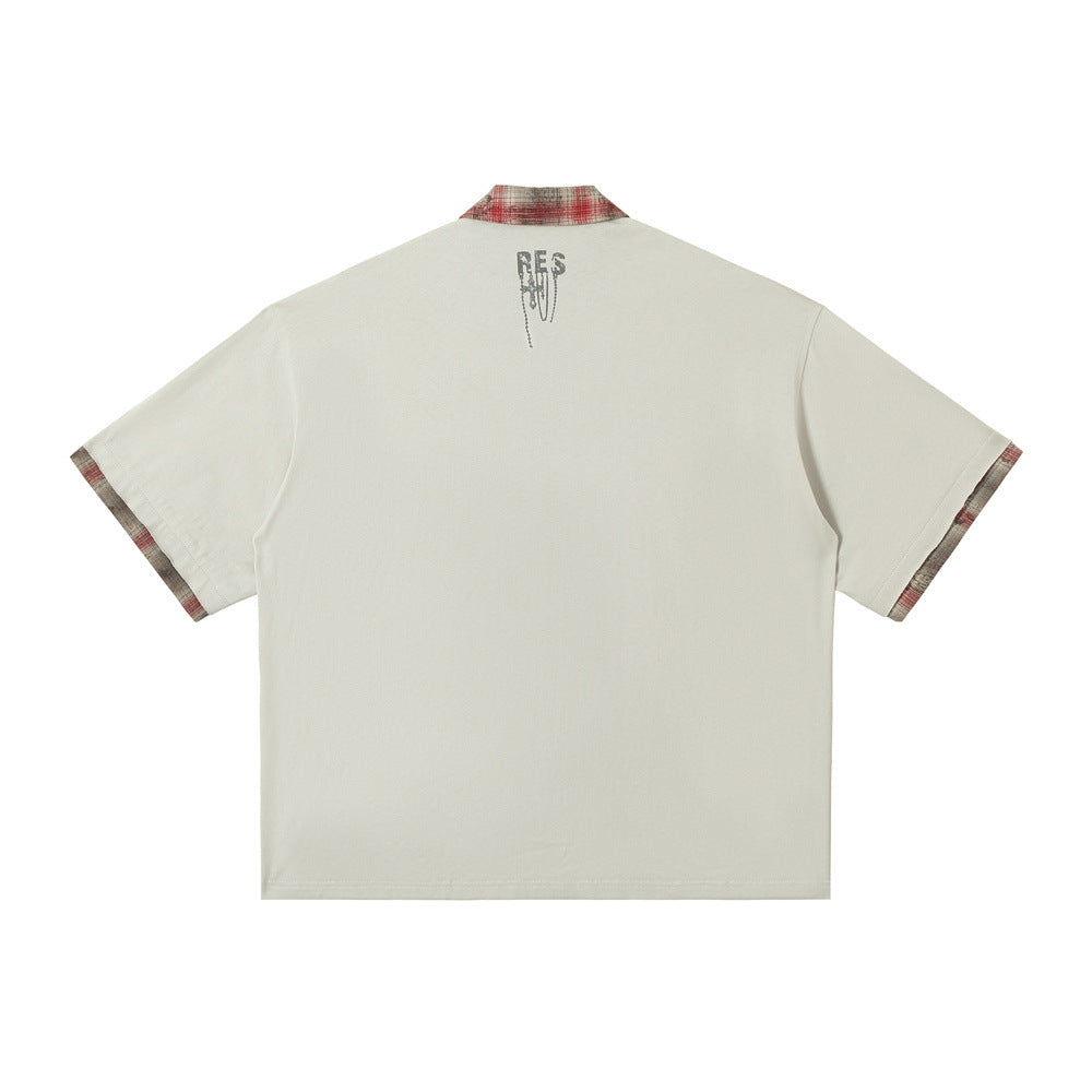 Men’s Graffiti Top - Loose Short-Sleeve Street Shirt My Store 