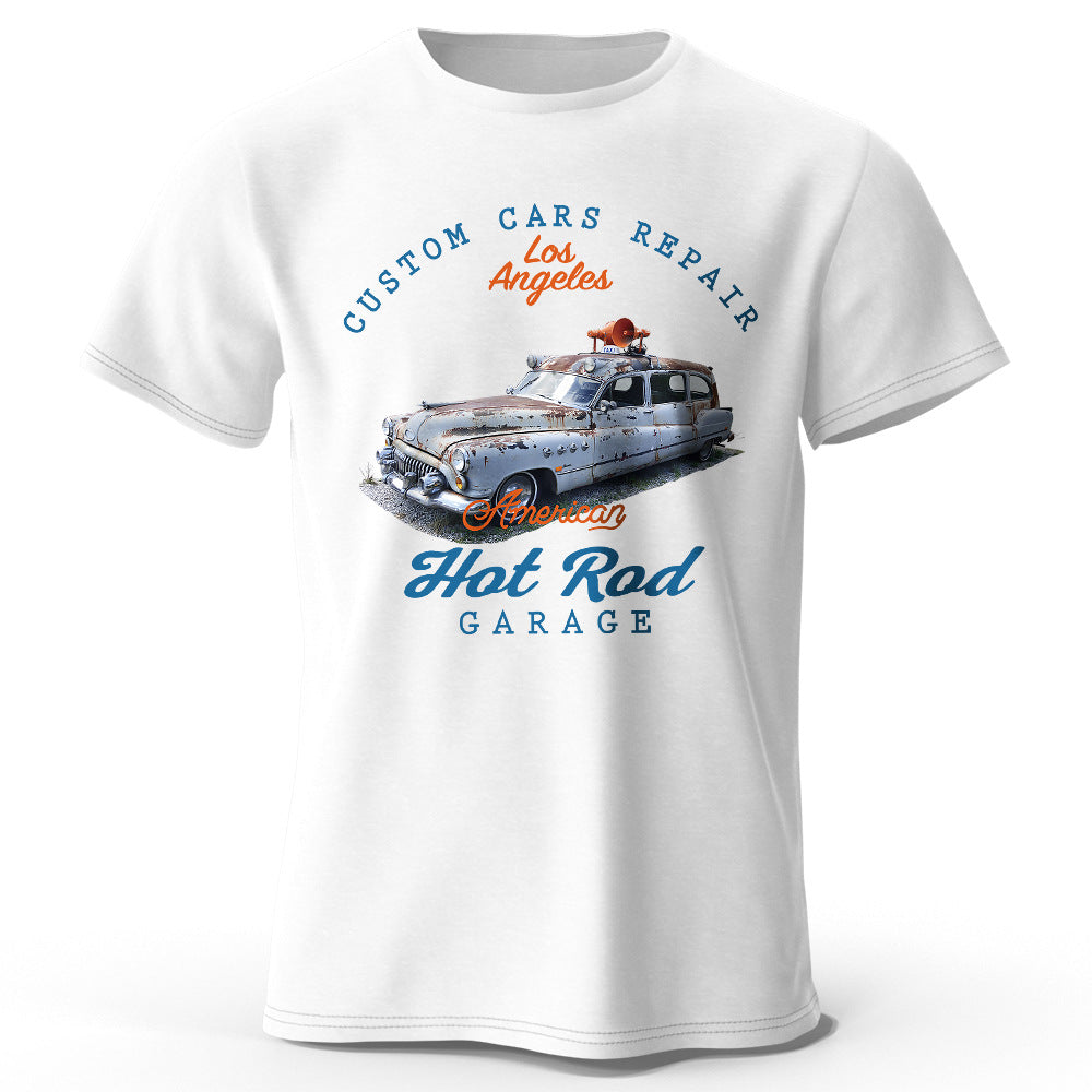 Unisex Car Club T-Shirt - Patch Print Casual My Store  22.24