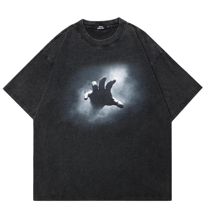 Men’s Oversized T-Shirt - Hip Hop Washed Black" My Store 