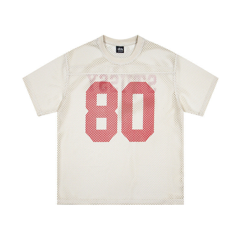 Sports Jersey - Letter Print Short Sleeve Top My Store 