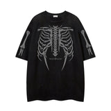 Men’s Suede T-Shirt - Skull Skeleton Printed My Store 