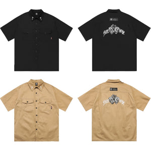 Men’s Plus Size Shirt - Embroidered Work Loose My Store 