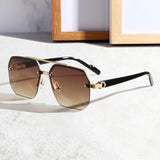 Men’s Fashion Sunglasses - Versatile Silver Gold My Store  14.99