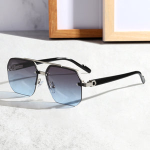 Men’s Fashion Sunglasses - Versatile Silver Gold My Store  14.99