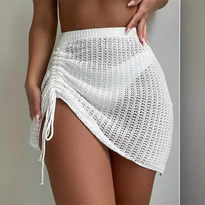 Women’s See-Through Skirt - Beach Knitted Hollow My Store 