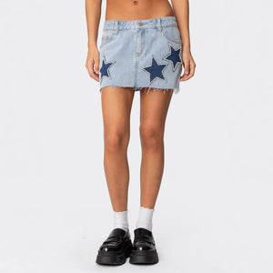 Women’s Cowboy Skirt - Patch Washed Vintage My Store 