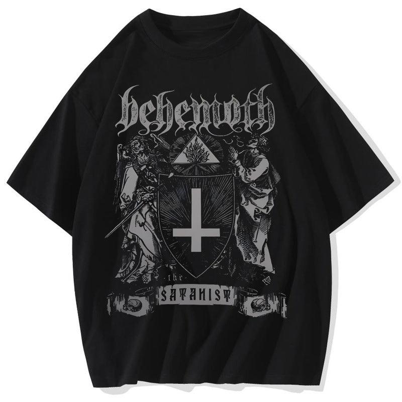 Religious Graphic T-Shirt Set – Hip Hop Men's Casual Cotton Tops