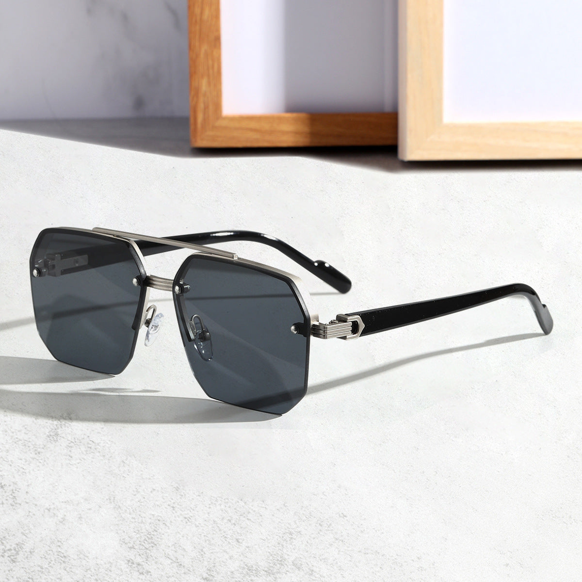 Men’s Fashion Sunglasses - Versatile Silver Gold My Store  14.99